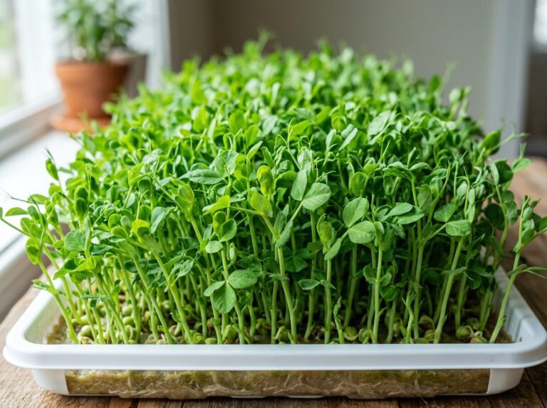 growing pea microgreens without soil