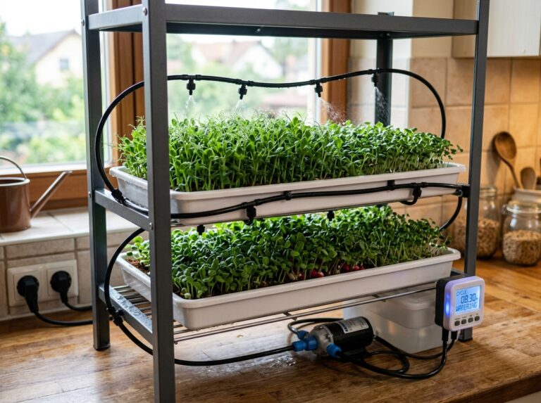 automated microgreens watering system