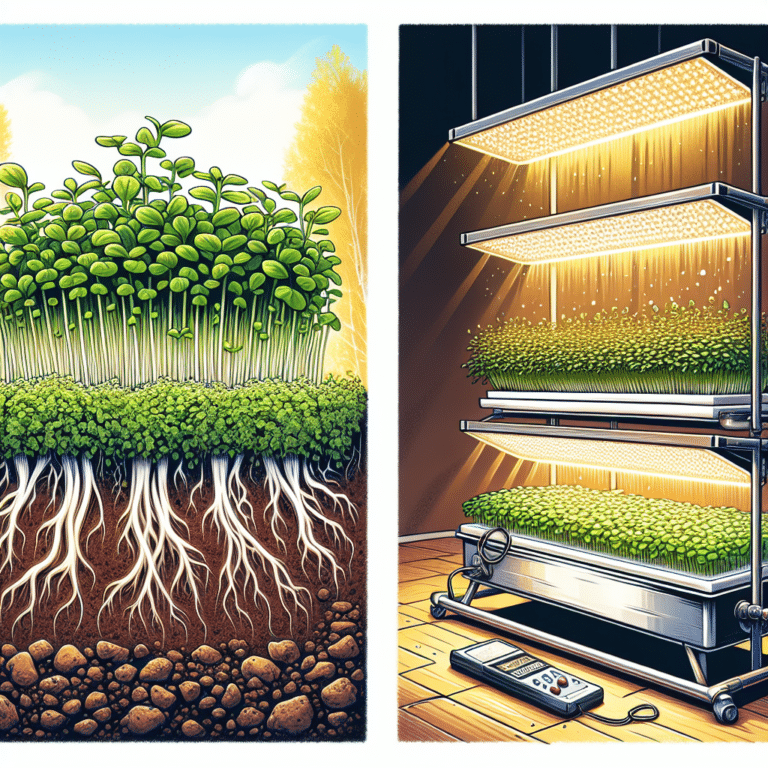 Soil vs Hydroponic Microgreens Growing